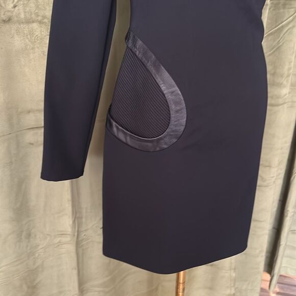 VERSACE Black One Shoulder Long Sleeve Cocktail Dress - Picture 3 of 15